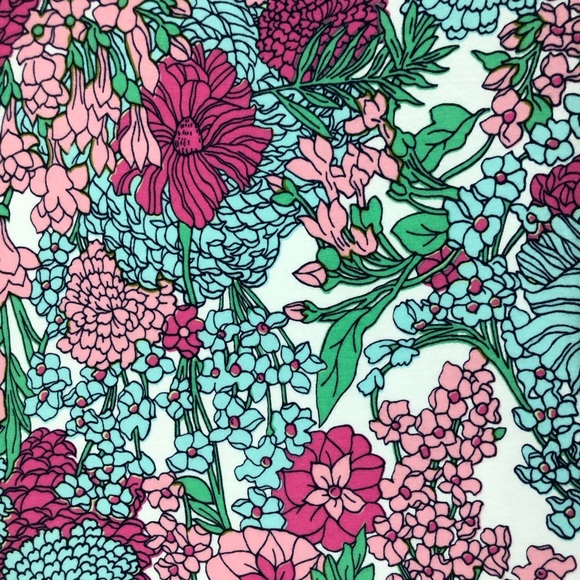 Talbots Tee floral preppy Short Sleeve Stretch Knit T-Shirt size SP - Picture 3 of 6